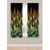 image:imageSunny Side Up Window Curtains for Kids Bedroom 4Piece Drape Set with 2 Tiebacks Black  Monster Jam 42 W x 63 L Pack of 2Black  Monster Jam