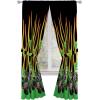 image:imageSunny Side Up Window Curtains for Kids Bedroom 4Piece Drape Set with 2 Tiebacks Black  Monster Jam 42 W x 63 L Pack of 2Black  Monster Jam