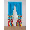 image:imageSunny Side Up Window Curtains for Kids Bedroom 4Piece Drape Set with 2 Tiebacks Black  Monster Jam 42 W x 63 L Pack of 2Blue  Cars