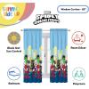 image:imageSunny Side Up Window Curtains for Kids Bedroom 4Piece Drape Set with 2 Tiebacks Black  Monster Jam 42 W x 63 L Pack of 2Blue  Spidey  His Amazing Friends