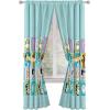 image:imageSunny Side Up Window Curtains for Kids Bedroom 4Piece Drape Set with 2 Tiebacks Black  Monster Jam 42 W x 63 L Pack of 2Teal  Bluey