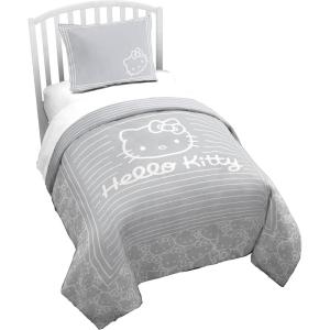 image:imageJay Franco Kids Duvet Cover Set with Sham amp Pillowcase  UltraSoft Linen Feel Bedding for Room Decor Cover ONLY Comforter NOT Included Multi  Monster Jam 2 Piece TwinGray  Hello Kitty