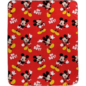 image:imageJay Franco Kids Plush Throw Blanket  Soft amp Cozy Fleece Throw for Bedroom amp Couch Dcor Official Licensed Product Black  Monster Jam 40x50  Travel BlanketRed  Mickey Mouse
