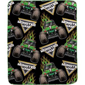 image:imageJay Franco Kids Plush Throw Blanket  Soft amp Cozy Fleece Throw for Bedroom amp Couch Dcor Official Licensed Product Black  Monster Jam 40x50  Travel BlanketBlack  Monster Jam