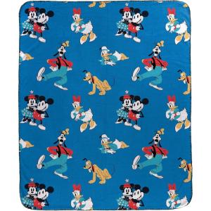 image:imageJay Franco Kids Plush Throw Blanket  Soft amp Cozy Fleece Throw for Bedroom amp Couch Dcor Official Licensed Product Black  Monster Jam 40x50  Travel BlanketBlue  Mickey and Friends