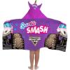 image:imageJay Franco Kids Hooded Towel  22 x 51 Super Soft Bath Wrap with 3D Hood Beach Pool amp Travel Official Licensed Product Purple  Monster Jam Sparkle Smash