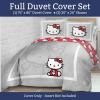 image:imageJay Franco Kids Duvet Cover Set with Sham amp Pillowcase  UltraSoft Bedding for Room Decor Cover ONLY Comforter NOT Included Black  Marvel Comics 3 Piece QueenGrey  Hello Kitty