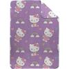 image:imageJay Franco Kids Plush Throw Blanket  Soft amp Cozy Fleece Throw for Bedroom amp Couch Dcor Official Licensed Product Multi  Nightmare Before Christmas 46x60  Throw BlanketPurple  Hello Kitty