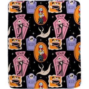 image:imageJay Franco Kids Plush Throw Blanket  Soft amp Cozy Fleece Throw for Bedroom amp Couch Dcor Official Licensed Product Multi  Nightmare Before Christmas 46x60  Throw BlanketMulti  Nightmare Before Christmas