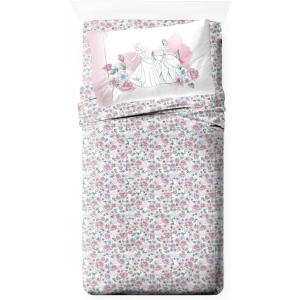 image:imageJay Franco Kids Sheet Set with Fitted Flat Sheets amp Pillow Cover  UltraSoft Bedding with Pillowcase for Room Decor White  Harry Potter 4 Piece QueenPink  Disney Princess
