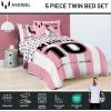 image:imageJay Franco Kids Comforter Set Includes Sheets and Pillow Covers  Soft and Cozy Bed Set for Stylish Room Decor Official Licensed Bedding Pink  Messi 5 Piece TwinPink  Messi