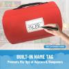 image:imageJay Franco Kids Nap Mat with Embedded Pillow amp Blanket  Soft 46x20 Microfiber Sleeping Bag with Name Tag amp Handle for School Travel Sleepover Red  SpideyBlue  Black Panther