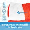 image:imageJay Franco Kids Nap Mat with Embedded Pillow amp Blanket  Soft 46x20 Microfiber Sleeping Bag with Name Tag amp HandleRed  Spiderman