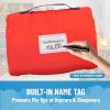image:imageJay Franco Kids Nap Mat with Embedded Pillow amp Blanket  Soft 46x20 Microfiber Sleeping Bag with Name Tag amp HandleRed  Spiderman