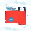 image:imageJay Franco Kids Nap Mat with Embedded Pillow amp Blanket  Soft 46x20 Microfiber Sleeping Bag with Name Tag amp HandleRed  Spiderman