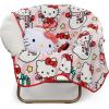 image:imageJay Franco Hello Kitty Christmas Nogginz Set  12 Nogginz Pillow amp 45 x 55 Cozy Fleece Throw Blanket UltraSoft Character Nap Set for Travel Bedroom amp Couch Dcor Pink