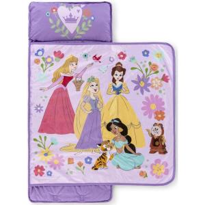 image:imageJay Franco Kids Nap Mat with Embedded Pillow amp Blanket  Soft 46x20 Microfiber Sleeping Bag with Name Tag amp HandlePink  Disney Princess