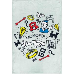 image:imageJay Franco Kids Plush Throw Blanket  50 x 70 Inches Soft amp Cozy Fleece Throw for Bedroom amp Couch Dcor Official Licensed Product Grey  ThunderboltsGreen  Monopoly
