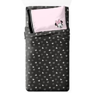 image:imageJay Franco Kids Sheet Set with Fitted Flat Sheets amp Pillow Cover  UltraSoft Bedding with Pillowcase for Room Decor Black  Minnie Mouse 3 Piece TwinBlack  Minnie Mouse