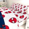 image:imageJay Franco Kids Sheet Set with Fitted Flat Sheets amp Pillow Cover  UltraSoft Bedding with Pillowcase for Room Decor White  Avengers 4 Piece FullRed  Spiderman