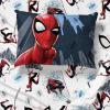 image:imageJay Franco Kids Sheet Set with Fitted Flat Sheets amp Pillow Cover  UltraSoft Bedding with Pillowcase for Room Decor White  Avengers 4 Piece FullWhite  Spiderman