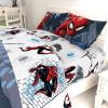 image:imageJay Franco Kids Sheet Set with Fitted Flat Sheets amp Pillow Cover  UltraSoft Bedding with Pillowcase for Room Decor White  Avengers 4 Piece FullWhite  Spiderman