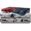 image:imageJay Franco Kids Sheet Set with Fitted Flat Sheets amp Pillow Cover  UltraSoft Bedding with Pillowcase for Room Decor White  Avengers 4 Piece FullWhite  Spiderman