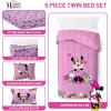 image:imageJay Franco Kids Comforter Set Includes Sheets and Pillow Covers  Soft and Cozy Bed Set for Stylish Room Decor Pink  Minnie Mouse 02 5 Piece Twin Size Bedding