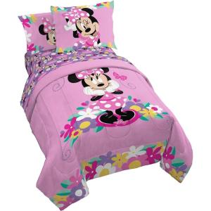 image:imageJay Franco Kids Comforter Set Includes Sheets and Pillow Covers  Soft and Cozy Bed Set for Stylish Room Decor Pink  Minnie Mouse 02 5 Piece Twin Size Bedding