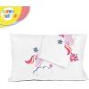 image:imageSunny Side Up Disney Mickey Mouse 2 Pack Reversible Pillowcases  Double Sided Pillow Covers Kids Super Soft BeddingWhite  Rainbow Unicorns