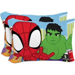 image:imageSunny Side Up Disney Mickey Mouse 2 Pack Reversible Pillowcases  Double Sided Pillow Covers Kids Super Soft BeddingMulti  Spidey  Friends