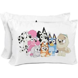 image:imageSunny Side Up Disney Mickey Mouse 2 Pack Reversible Pillowcases  Double Sided Pillow Covers Kids Super Soft BeddingWhite  Bluey