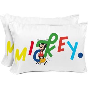 image:imageSunny Side Up Disney Mickey Mouse 2 Pack Reversible Pillowcases  Double Sided Pillow Covers Kids Super Soft BeddingWhite  Mickey Mouse
