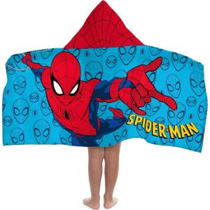 image:imageJay Franco Kids Hooded Towel  22 x 51 Super Soft Bath Wrap with 3D Hood Beach Pool amp Travel Official Licensed Product Blue  Spiderman