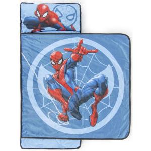 image:imageJay Franco Kids Nap Mat with Embedded Pillow amp Blanket  Soft 46x20 Microfiber Sleeping Bag with Name Tag amp Handle for School Travel SleepoverBlue  Spiderman