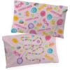 image:imageJay Franco Candyland Pack of 2 Reversible Pillowcase  Double Sided Kids Super Soft Pink BeddingPink  Candyland