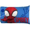 image:imageJay Franco Kids Sheet Set with Fitted Flat Sheets amp Pillow Cover  UltraSoft Bedding with Pillowcase for Room Decor Blue  Princess Cinderella 3 Piece TwinWhite  Spidey  Friends