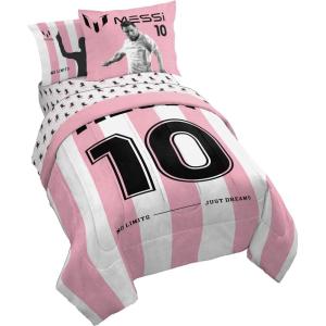 image:imageJay Franco Kids Comforter Set Includes Sheets and Pillow Covers  Soft and Cozy Bed Set for Stylish Room Decor Official Licensed Bedding Multi  Lilo and Stitch 5 Piece TwinPink  Messi