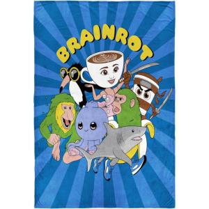 image:imageJay Franco Kids Plush Throw Blanket  Ultra Soft Cozy Plush Fleece for Bed Couch Sofa Home Dcor Official Licensed Derpy Black  Kpop Demon Hunters 60x90  Large BlanketBlue  Italian Brainrot