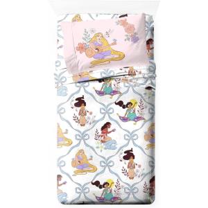 image:imageJay Franco Kids Sheet Set with Fitted Flat Sheets amp Pillow Cover  UltraSoft Bedding with Pillowcase for Room Decor Blue  Princess Cinderella 3 Piece TwinWhite  Disney Princess