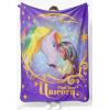 image:imageJay Franco Kids Plush Throw Blanket  Soft amp Cozy Fleece Throw for Bedroom amp Couch Dcor Official Licensed Product Black  Monsters Inc 60x90  Large BlanketPurple  Unicorn Academy