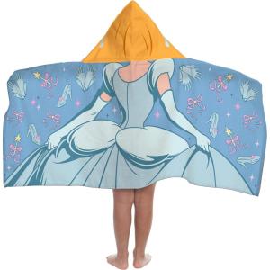 image:imageJay Franco Kids Hooded Towel  22 x 51 Super Soft Bath Wrap with 3D Hood Beach Pool amp Travel Official Licensed Product Blue  Princess Cinderella