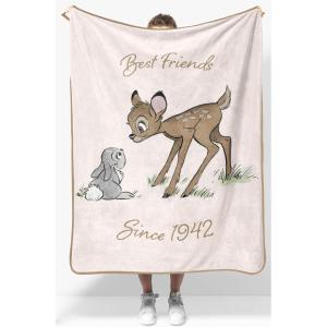 image:imageJay Franco Kids Plush Throw Blanket  Soft amp Cozy Fleece Throw for Bedroom amp Couch Dcor Official Licensed Product Black  Monsters Inc 60x90  Large BlanketBeige  Bambi