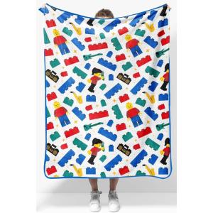 image:imageJay Franco Kids Plush Throw Blanket  Soft amp Cozy Fleece Throw for Bedroom amp Couch Dcor Official Licensed Product Black  Monsters Inc 60x90  Large BlanketWhite  Lego