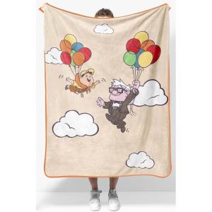image:imageJay Franco Kids Plush Throw Blanket  Soft amp Cozy Fleece Throw for Bedroom amp Couch Dcor Official Licensed Product Black  Monsters Inc 60x90  Large BlanketOrange  Up