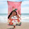 image:imageJay Franco Kids Beach Towel  100 Cotton Super Soft Absorbent Bath Towel 28 x 58 Inch Lightweight for Travel Official Licensed Product Blue  The MandalorianPink  Moana