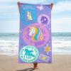 image:imageJay Franco Kids Beach Towel  100 Cotton Super Soft Absorbent Bath Towel 28 x 58 Inch Lightweight for Travel Official Licensed Product Blue  The MandalorianMulti  Unicorn Academy