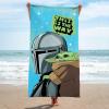 image:imageJay Franco Kids Beach Towel  100 Cotton Super Soft Absorbent Bath Towel 28 x 58 Inch Lightweight for Travel Official Licensed Product Blue  The MandalorianBlue  the Mandalorian