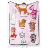 image:imageJay Franco Kids Plush Throw Blanket  Soft amp Cozy Fleece Throw for Bedroom amp Couch Dcor Official Licensed Product Blue  The Mandalorian 40x50  Travel BlanketPink  Disney Cats