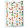 image:imageJay Franco Kids Plush Throw Blanket  Soft amp Cozy Fleece Throw for Bedroom amp Couch Dcor Official Licensed Product Blue  The Mandalorian 40x50  Travel BlanketWhite  Cocomelon